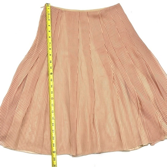 Akris Punto Woman 100% SILK Red Stripe Skirt Size 4 - Picture 14 of 14